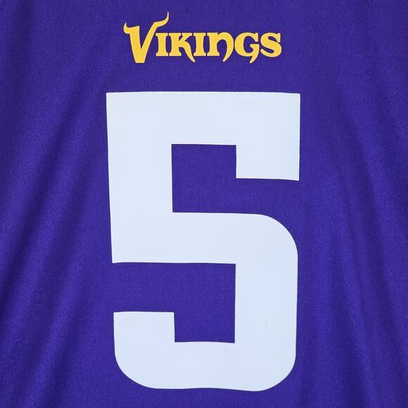 NIKE On Field MN Vikings Teddy Bridgewater #5 NFL Players Jersey Purple Size XL - Picture 5 of 11